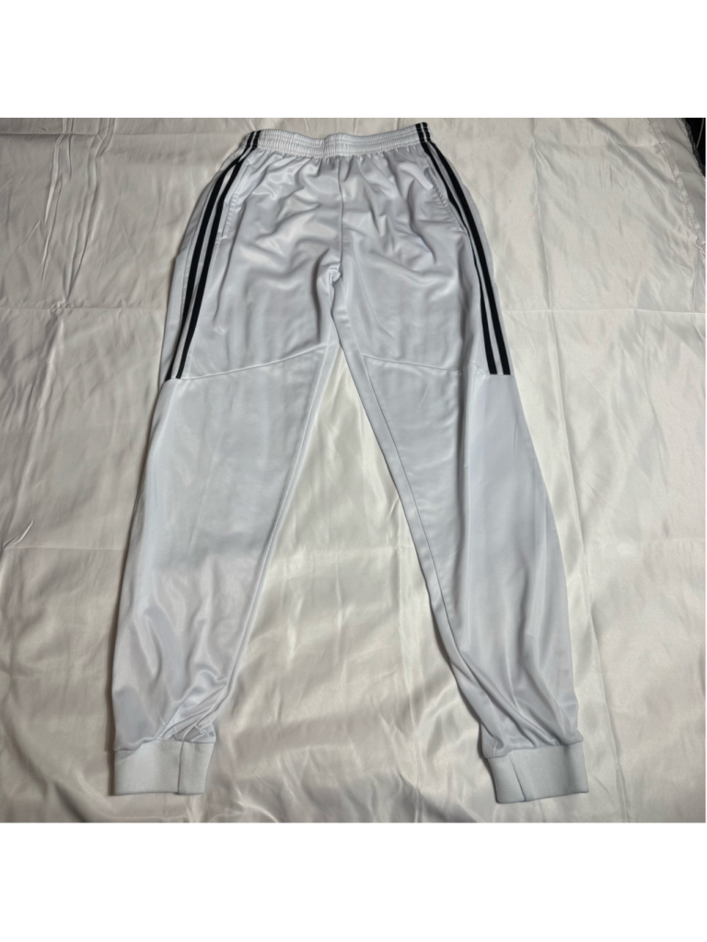 Men's Vertical Sweatpants Joggers Size L White Black Striped